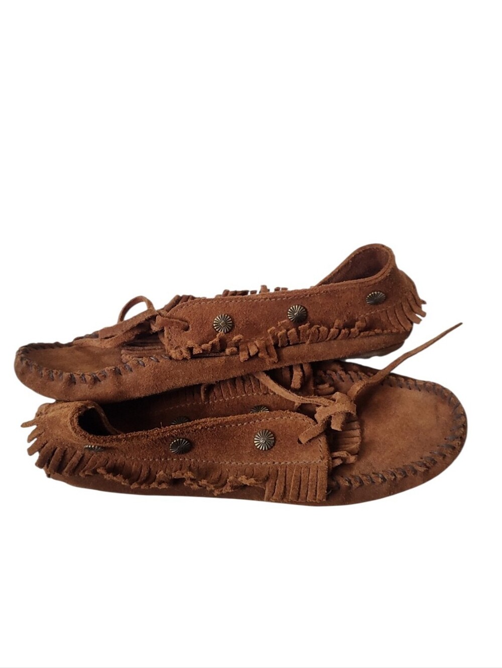 Minnetonka Women's Deerskin Softsole Moccasins Size 8 - Picture 4 of 10